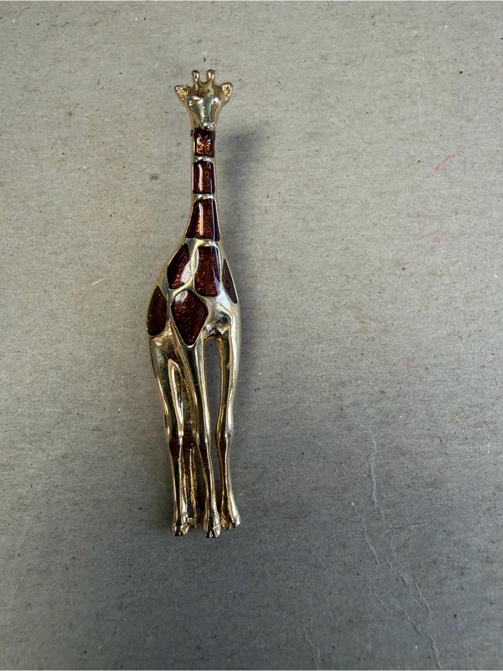 Liz Claiborne Goldtone Giraffe Brooch Vintage 80s